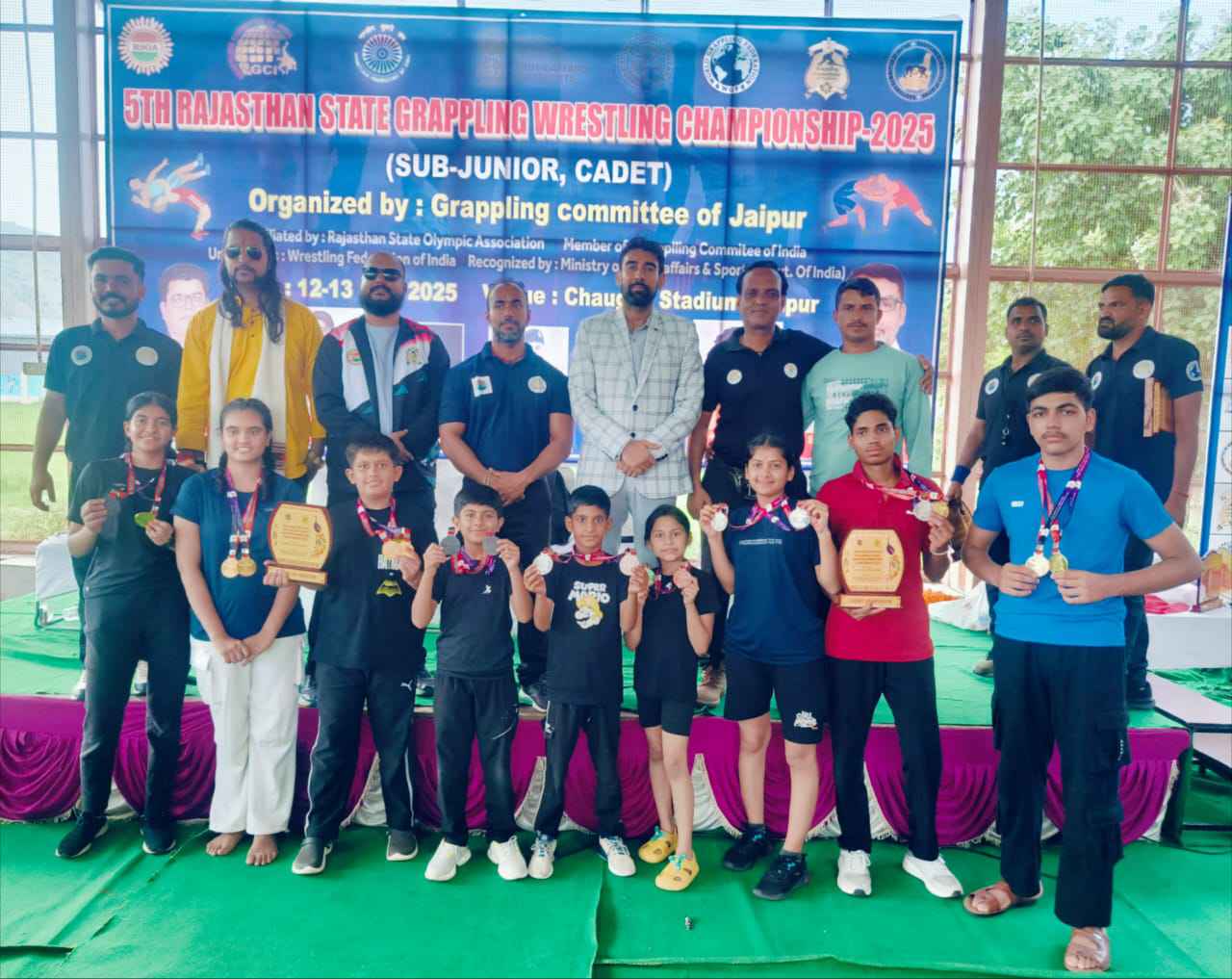 उदयपुर न्यूज़: राज्य ग्रैपलिंग रेसलिंग में उदयपुर को 8 स्वर्ण सहित 22 पदक