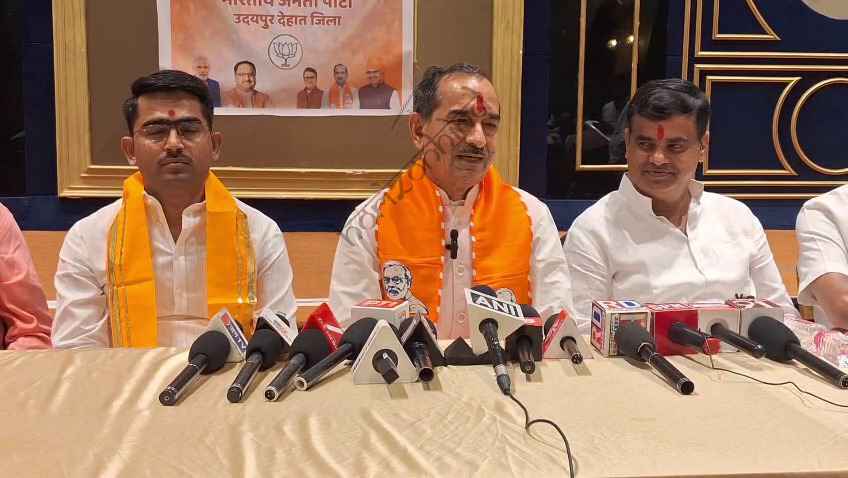 उदयपुर न्यूज़: सांसद रोत समाज को तोड़ने का काम कर रहे - मदन राठौड़