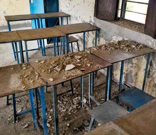 उदयपुर न्यूज़: स्कूल में छत का प्लास्टर गिरा, 4 छात्राएं घायल, जर्जर क्लास रूम में चल रही थी पढ़ाई