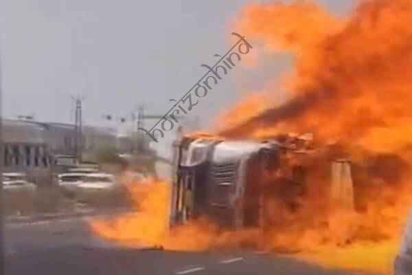 राजस्थान न्यूज़: जालोर जिले के सिवाड़ा क्षेत्र में NH-68 पर भीषण हादसा: तेल टैंकर पलटा, आग में चालक जिंदा जला