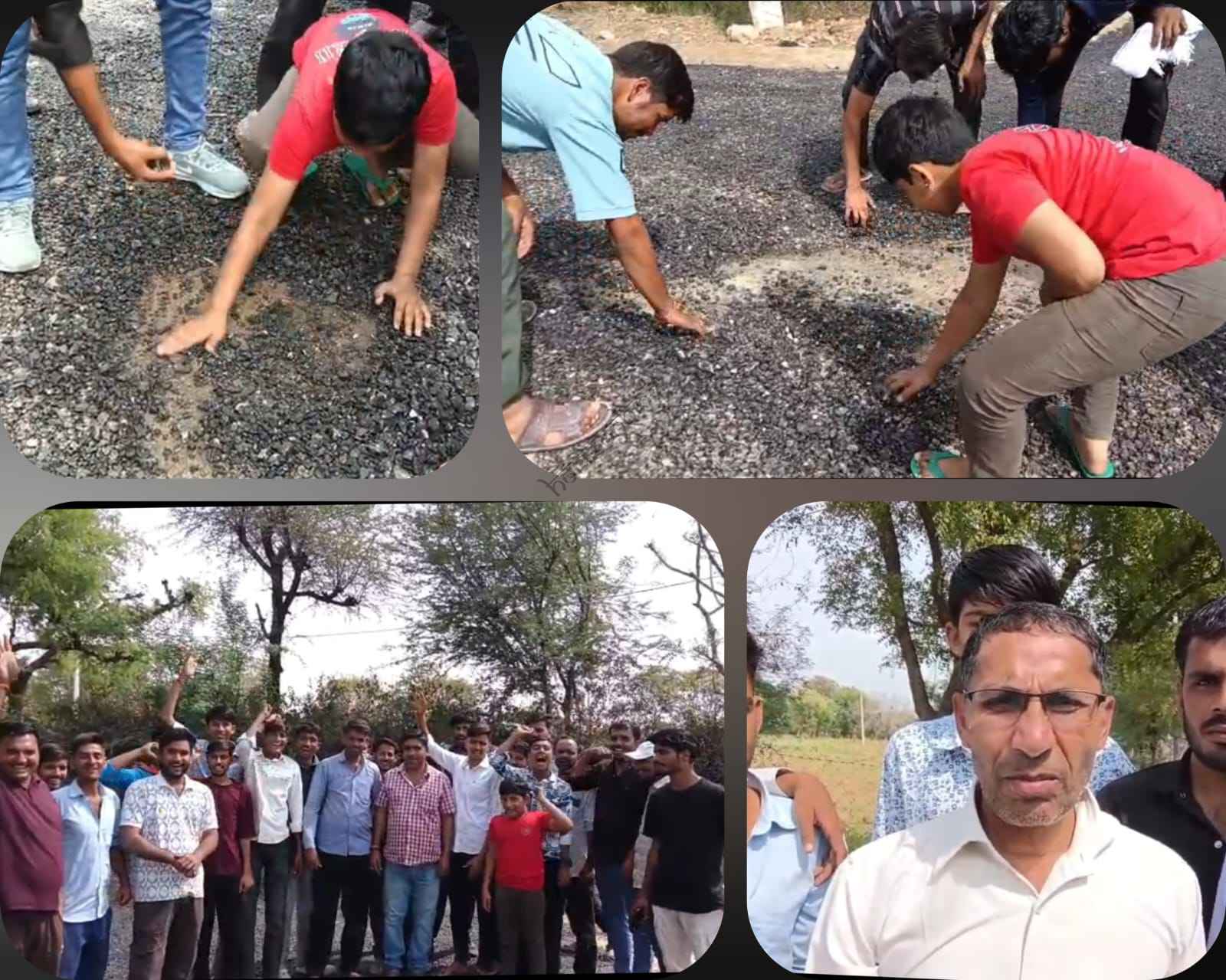 राजस्थान न्यूज़: फुलेरा विधानसभा के ग्राम मालियावास मुख्य सड़क निर्माण में घटिया सामग्री का आरोप, ग्रामीणों के विरोध के चलते रुका कार्य,हाथों से उखड़ने लगी सड़क की परत