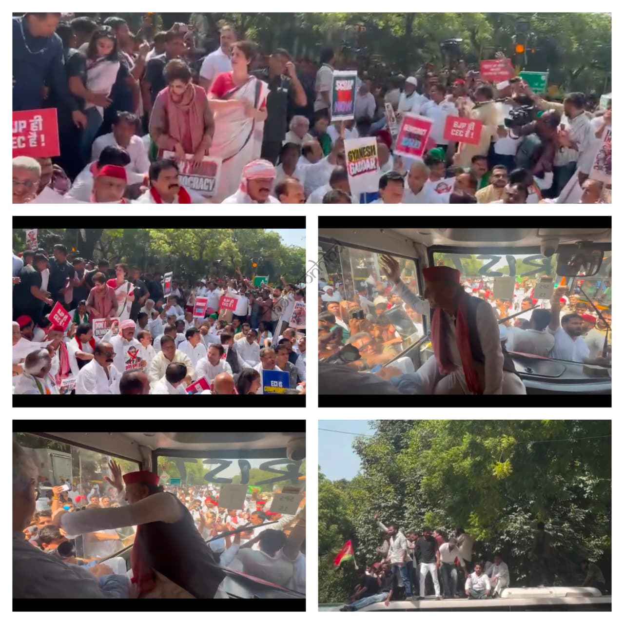 राष्ट्रीय न्यूज़: चुनाव आयोग का घेराव: दिल्ली में प्रदर्शन के दौरान अखिलेश यादव और अभिषेक बनर्जी समेत कई दिग्गज नेता हिरासत में